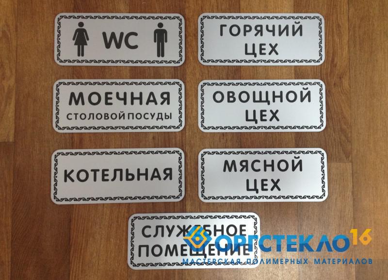 orgsteklo16.ru Таблички надверные для кафе(гравировка на 2-х слойном пластике)